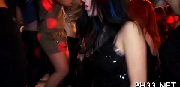  Yong cuties in club are fucked hard by older mans in ass and puss in time